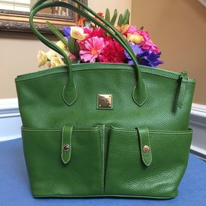 Dooney & Bourke Grass Green pebble leather handbag
